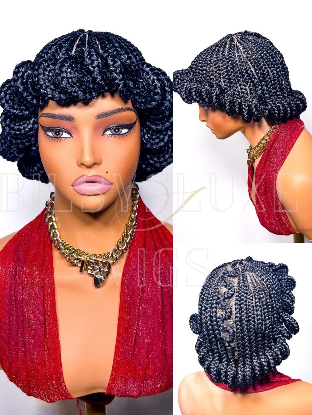cornrow bob braided full lace wig
